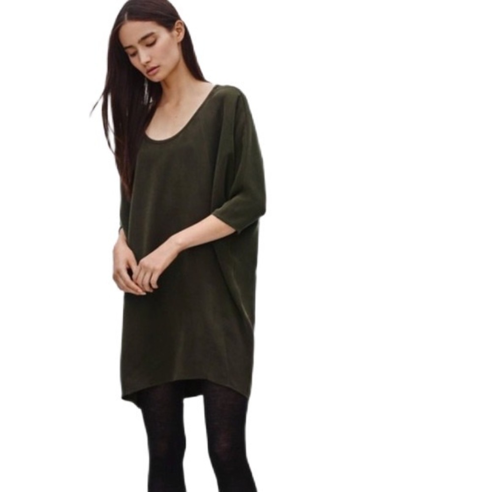 Babaton | 100% Silk Wyatt Dress Cocoon Style Dolman Sleeves Size  Small